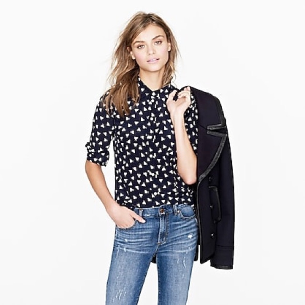 J crew French hen long sleeve shirt